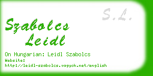 szabolcs leidl business card